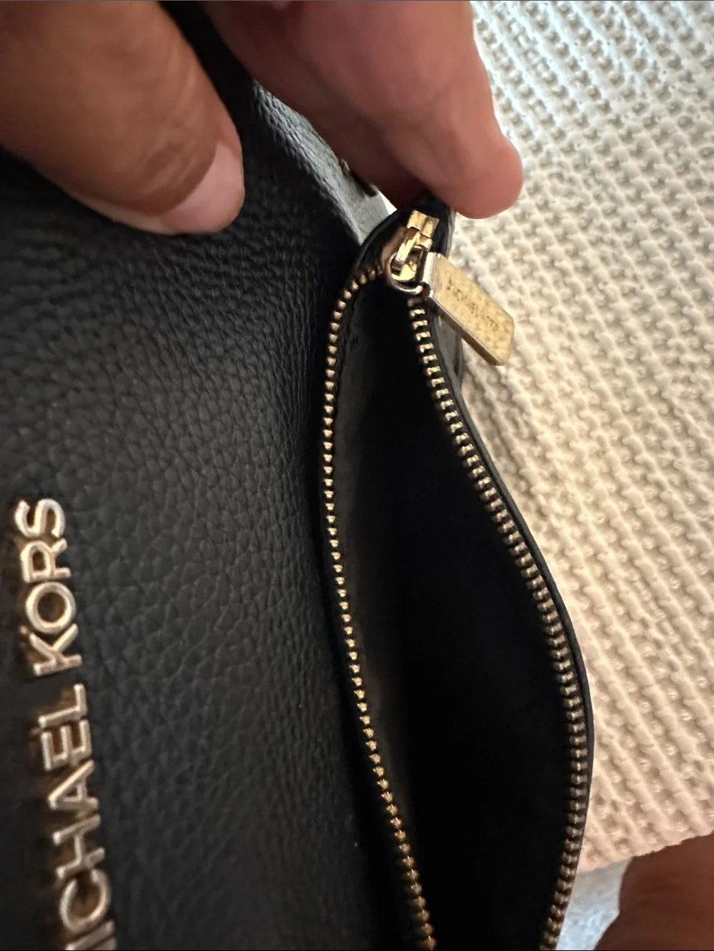 Michael  Kors Adina Medium Black Pebbled Leather Backpack